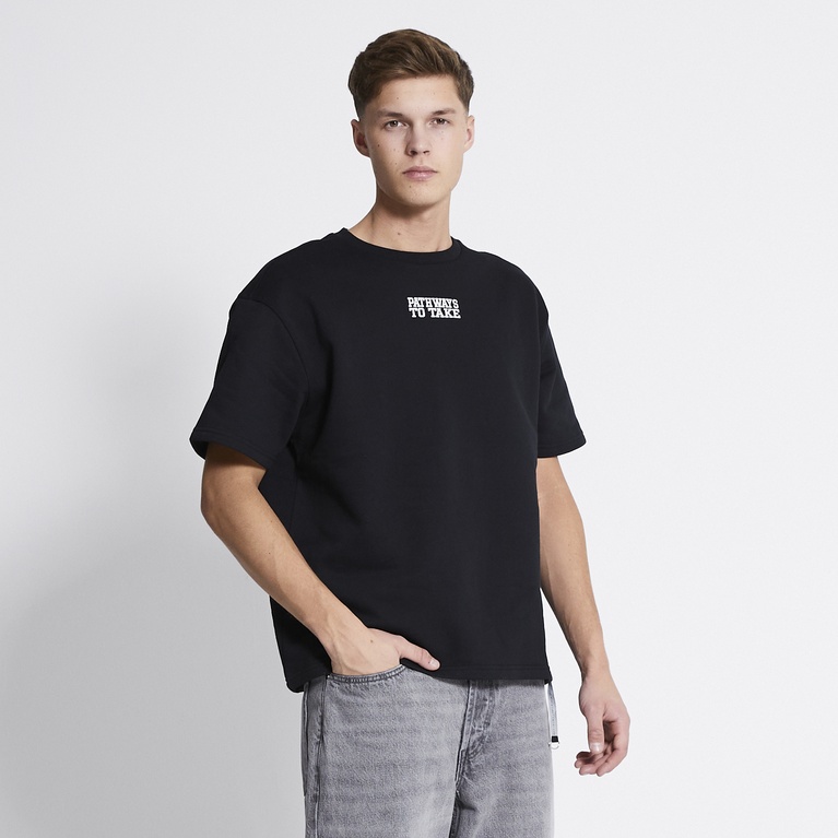 Printed sweat t-shirt "Again" Printed sweat t-shirt "Again"